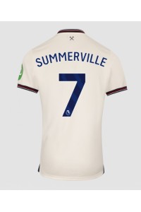 West Ham United Crysencio Summerville #7 Jalkapallovaatteet Vieraspaita 2025-26 Lyhythihainen